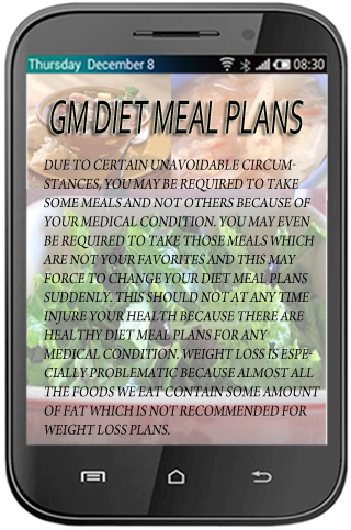 GM Diet Meal Plans