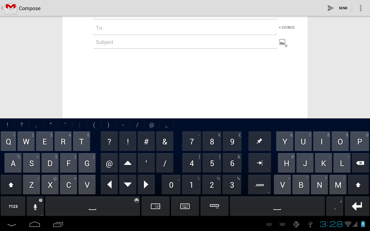 Thumb Keyboard (Phone/Tablet) - screenshot