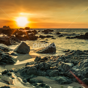 Sunset by Jose Moreira - Landscapes Beaches