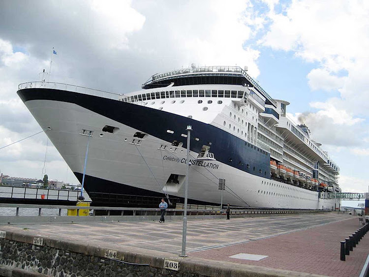 Celebrity Constellation docked in Amsterdam.