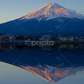 Mount Fuji at Sunrise by Paul Atkinson - Landscapes Mountains & Hills