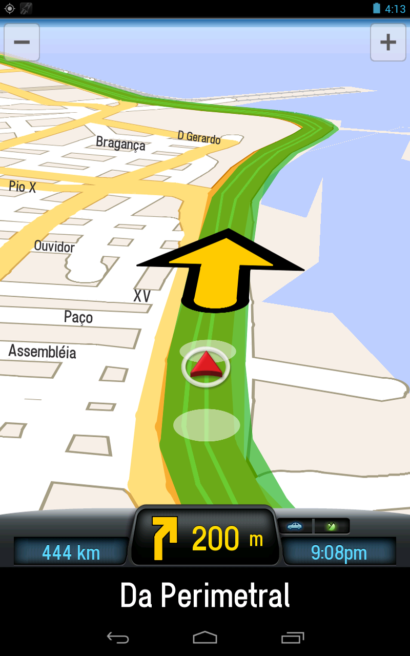 CoPilot Brazil Navigation Screen 1