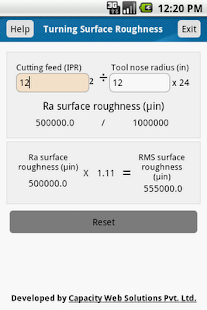 Free Download Turning Surface Roughness Calc APK