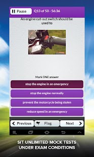Motorcycle Theory Test UK -DTS Screen 2