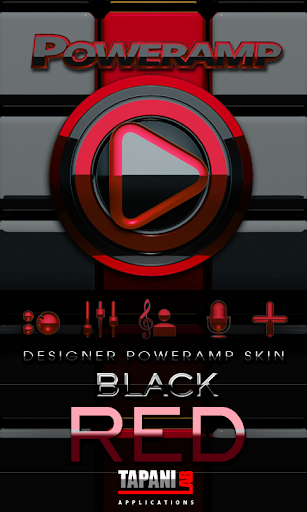 Poweramp skin 黑色紅