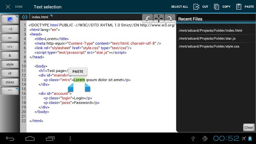 WebMaster's HTML Editor Lite - Android Apps on Google Play