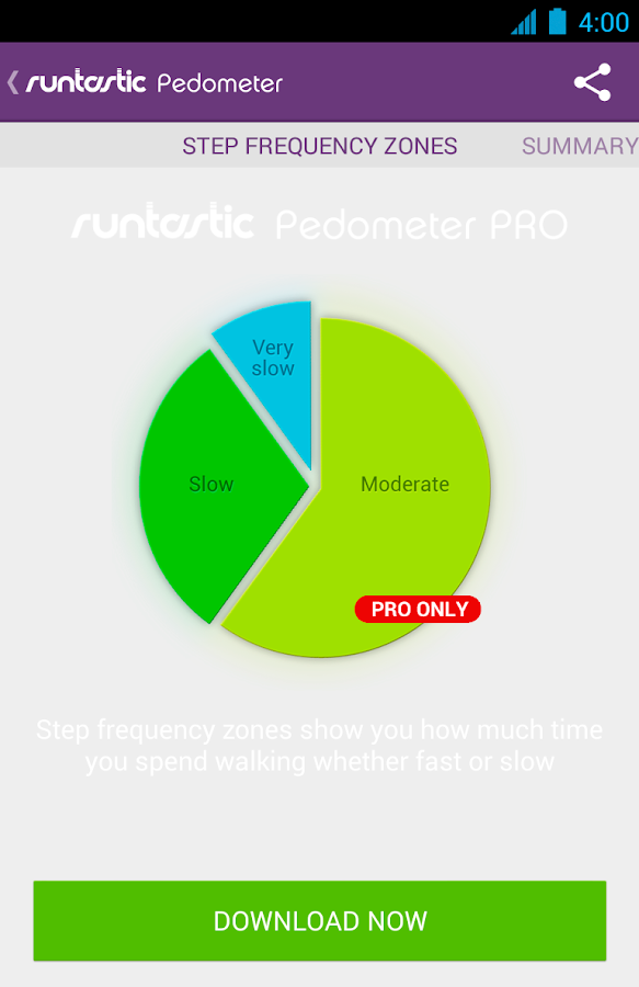    Runtastic Pedometer Step Count- screenshot  