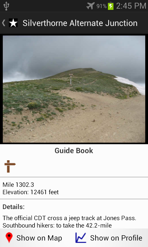 Guthooks CDT Guide: Colorado Screen 3