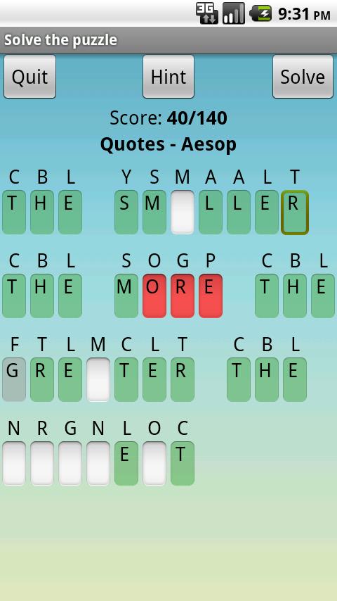 Cryptogram Puzzles on AppGamer.com