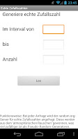 Echte Zufallszahlen APK capture d'écran Thumbnail #1