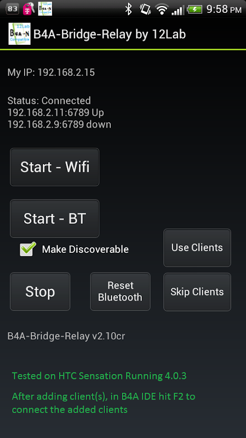 Android application B4A-Bridge-Relay by 12Lab screenshort