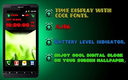 Digital clock & alarm Screenshots 0