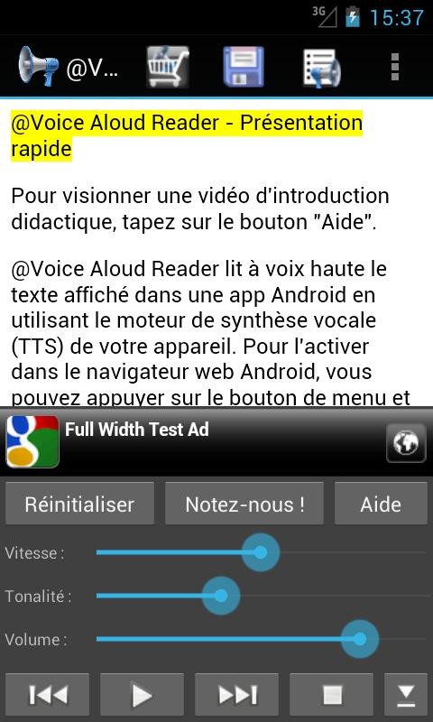Android application @Voice Aloud Reader (TTS Reader) screenshort