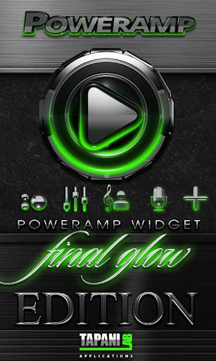 Poweramp widget Green Glow