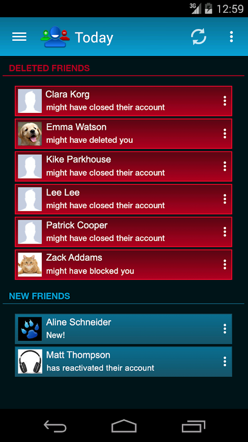    Who unfriended me?- screenshot  