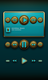 Download Poweramp Widget Lightblue Eleg APK for Android
