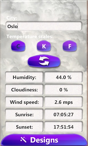 Storm Weather Clock Widget