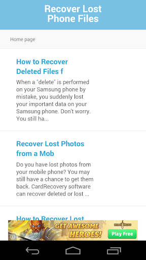 Recover Lost Phone Files