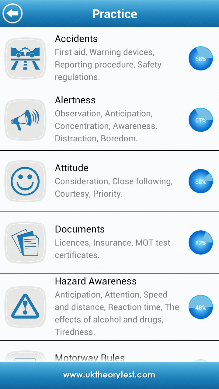 UK Driving Theory Test Screen 2