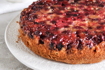 Holiday Upside-Down Cranberry Cake
