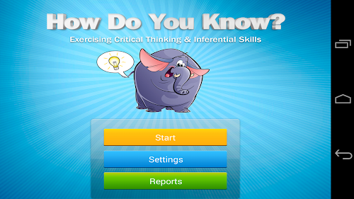 Android application How Do You Know? screenshort
