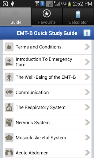 EMT-B Quick Study Guide