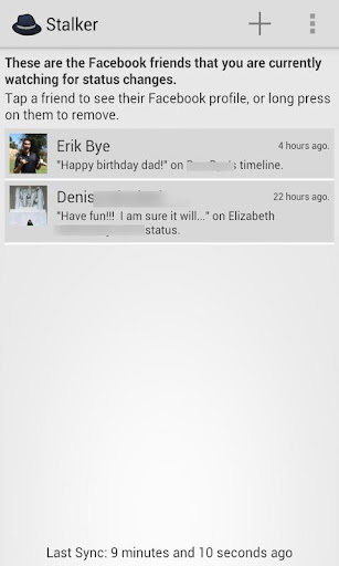 Stalker - Facebook Notifier