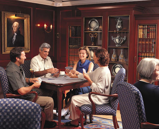 Oceania-Game-room - Challenge your fellow passengers to a friendly round of cards in the Game Room during your cruise on Oceania Nautica.