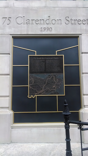 The South End Landmark District Plaque in Boston