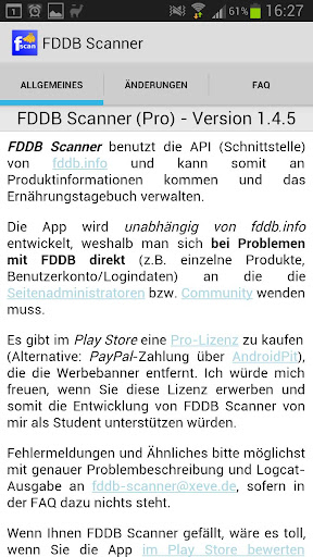 FDDB Scanner Pro-Lizenz