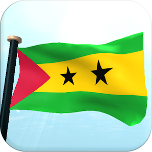 Sao Tome and Principe Flag 3D