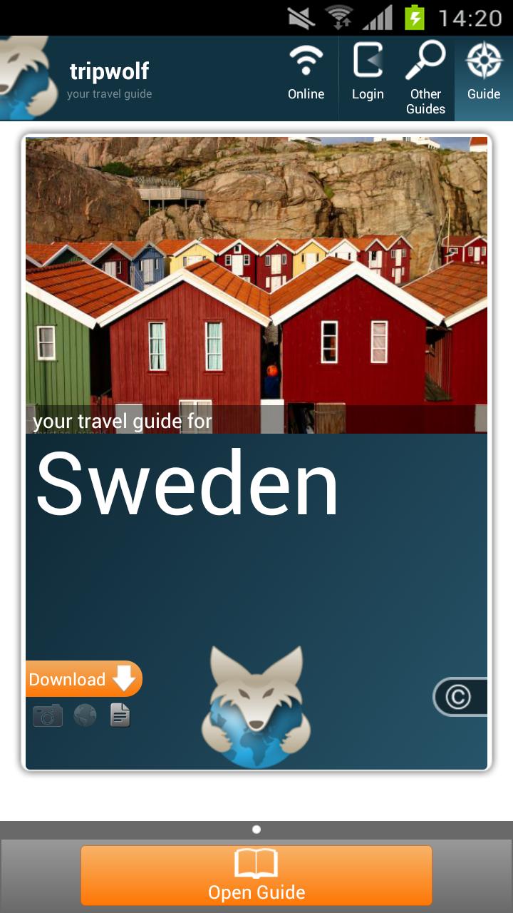 Android application Sweden Travel Guide screenshort