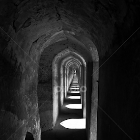 the past by Srimanta Ray - Black & White Buildings & Architecture