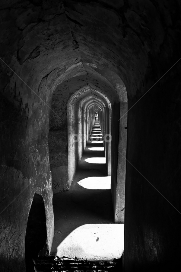 the past by Srimanta Ray - Black & White Buildings & Architecture