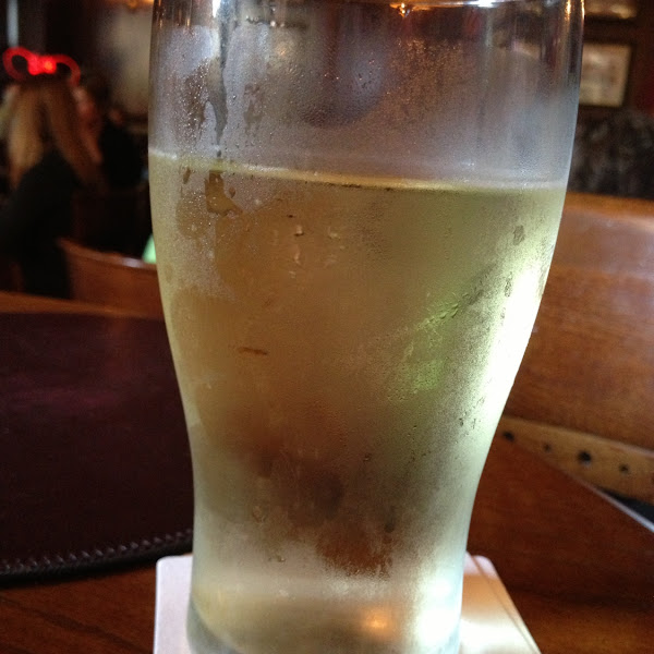 Hubby had his favorite beer and I has this refreshing chilled pear cider.