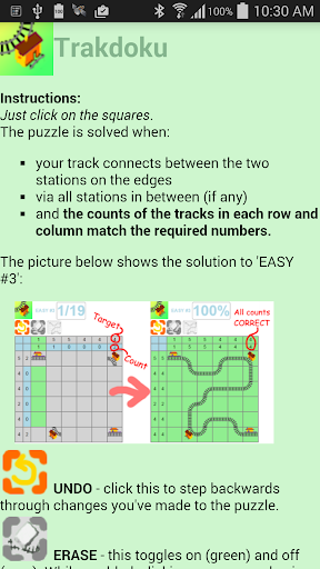 Trakdoku Train Tracks Puzzle