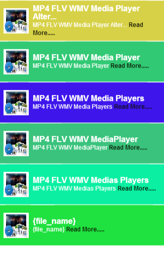 MP4 FLV WMV Media Player Tip
