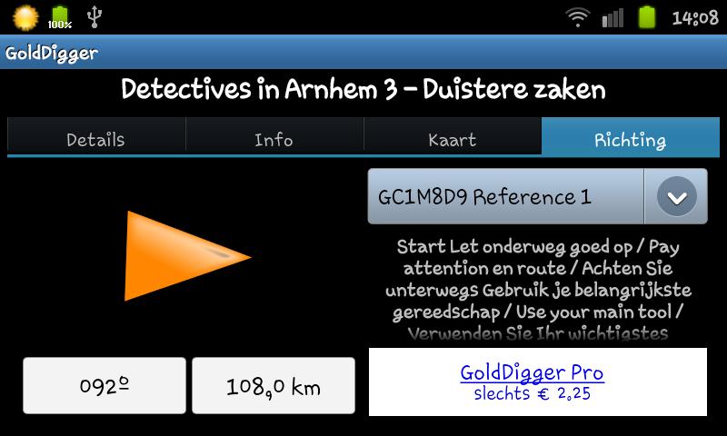    GoldDigger (Geocaching)- screenshot  