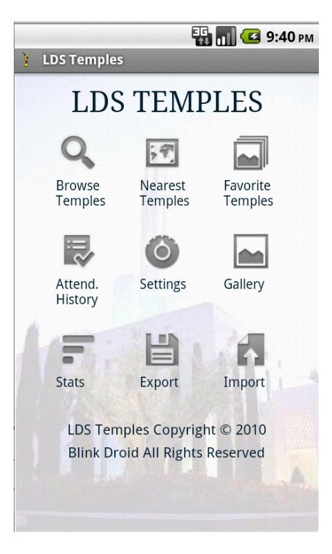 Android application LDS Temples Pro screenshort