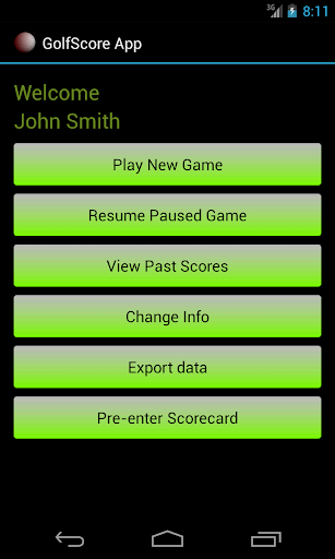 Golf Score App