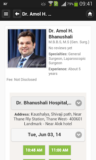 Dr Amol Bhanushali Appointment