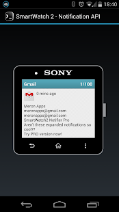 Android application SmartWatch2 Notifier PRO screenshot