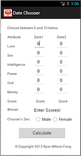 Android application Date Chooser screenshot