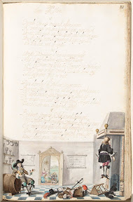 Herberginterieur met twee doden en een drinker